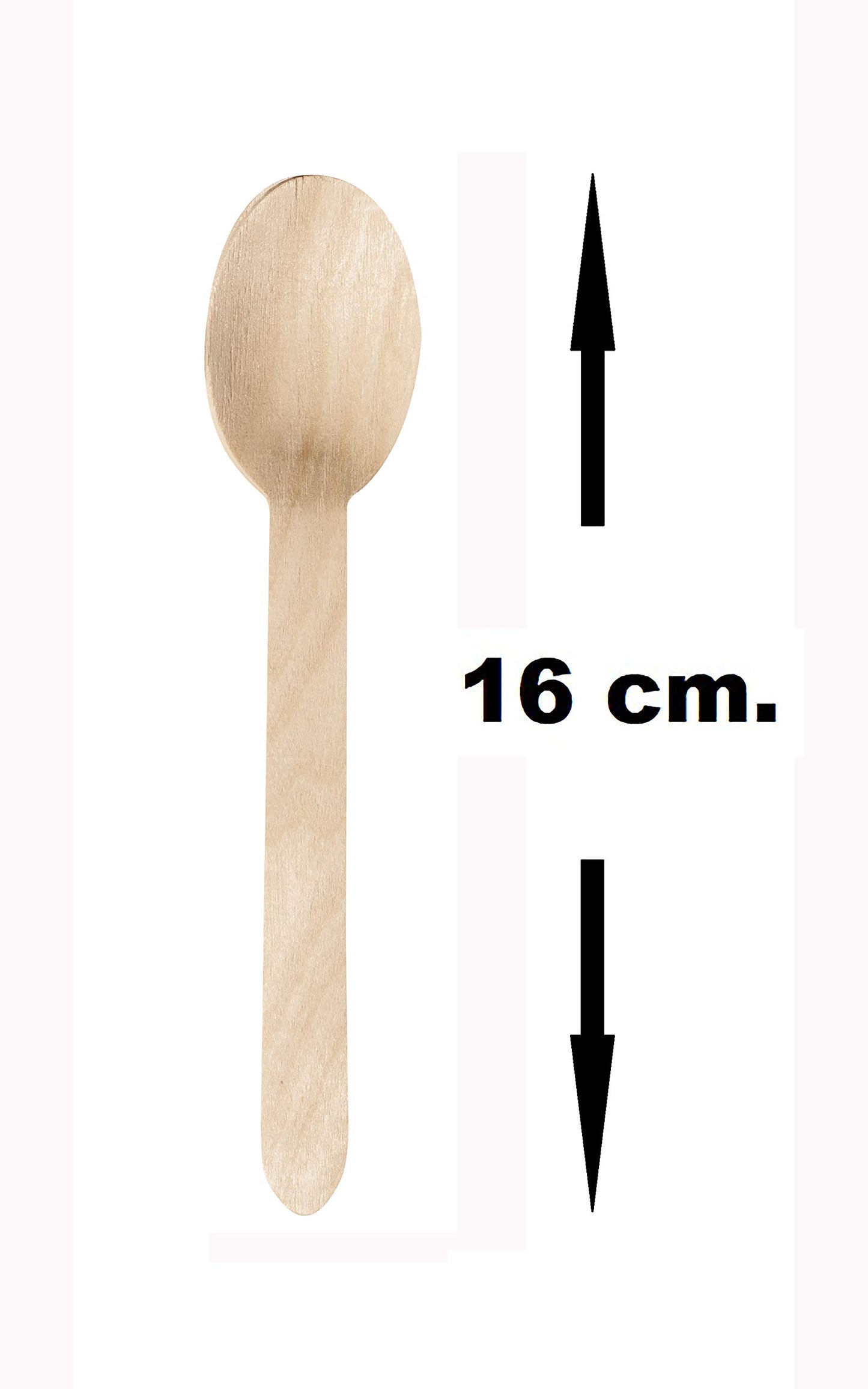 DON PALILLO – 100 cucharas de madera de 16 cm – 100 % naturales, ecológicas y biodegradables