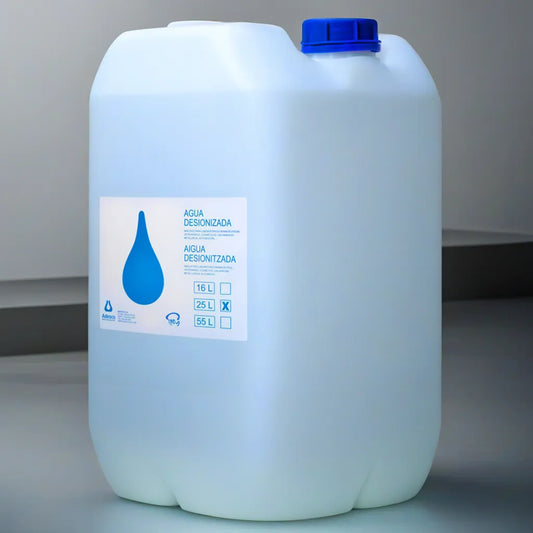Agua Desionizada (Destilada) Apta para CPAP, Autoclave, Etc. - 25 litros