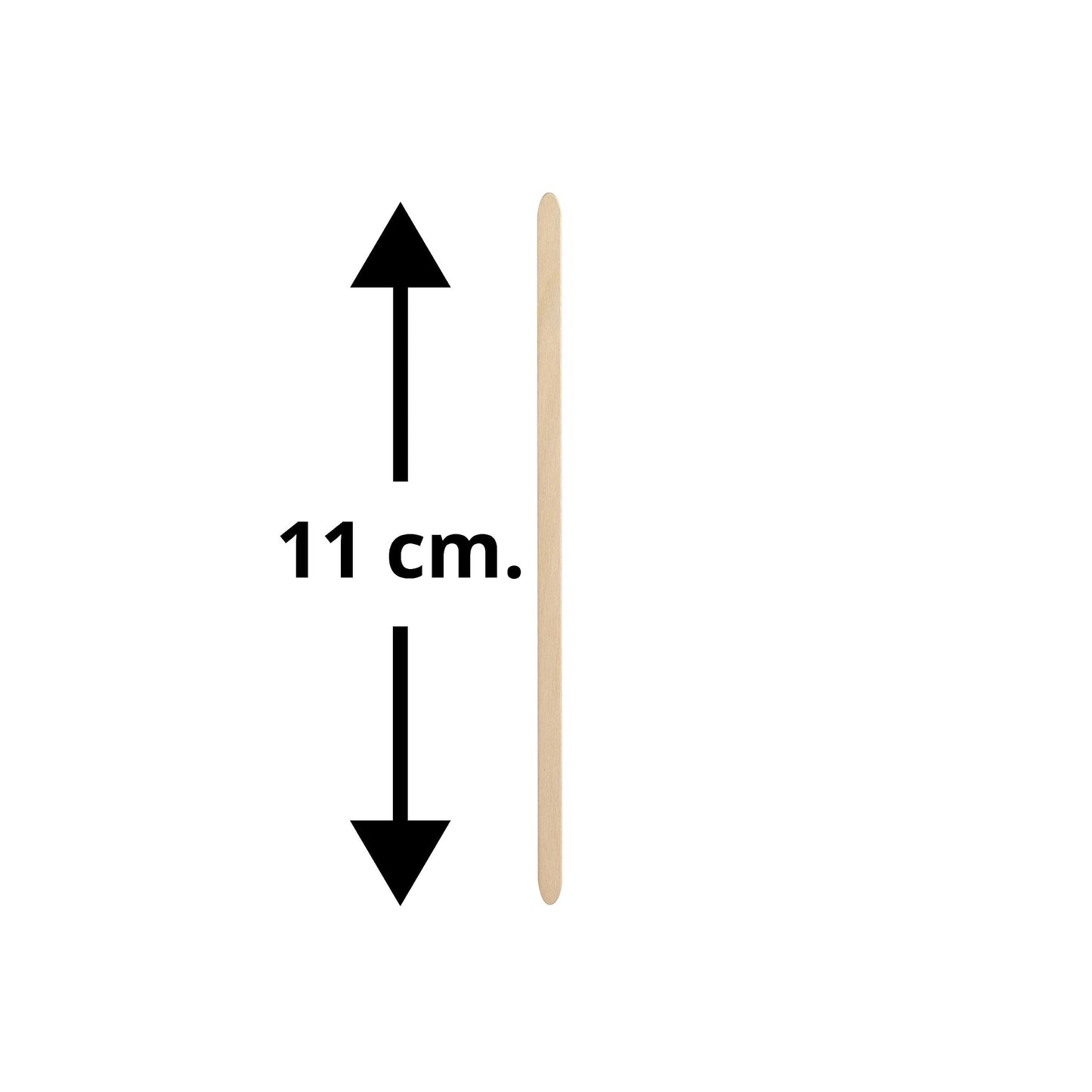 1000 agitadores de madera desechables de 11 cm – envueltos individualmente