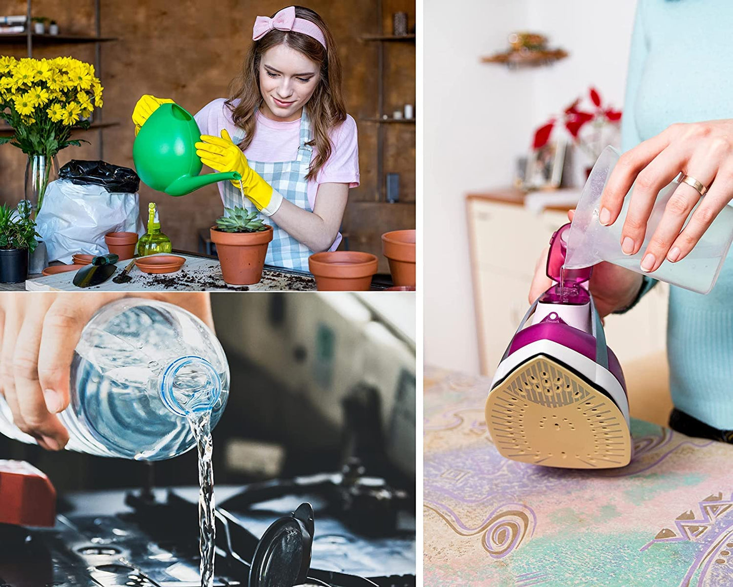 VILAROA Agua desionizada desmineralizada 5L (3×5L) - apta para autoclaves, CPAP, planchas, baterías, laboratorio