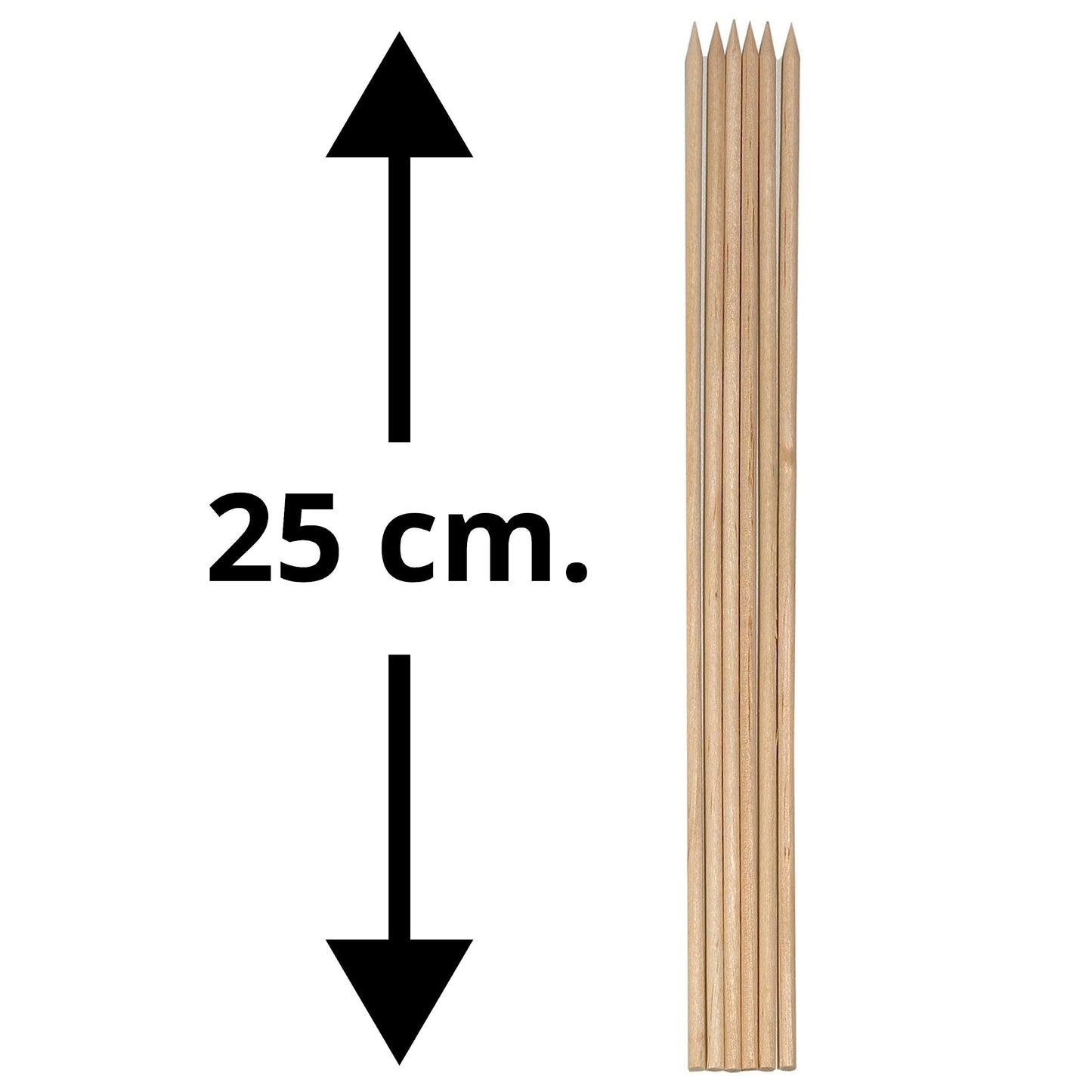 DON PALILLO – 100 Brochetas de bambú 25 cm x 3 mm – manualidades y barbacoas