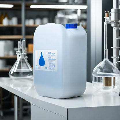 Agua Desionizada (Destilada) Apta para CPAP, Autoclave, Etc. - 25 litros