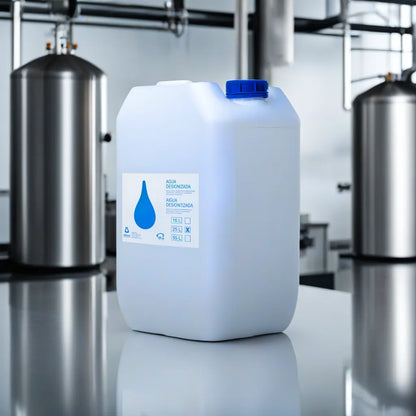 Agua Desionizada (Destilada) Apta para CPAP, Autoclave, Etc. - 25 litros